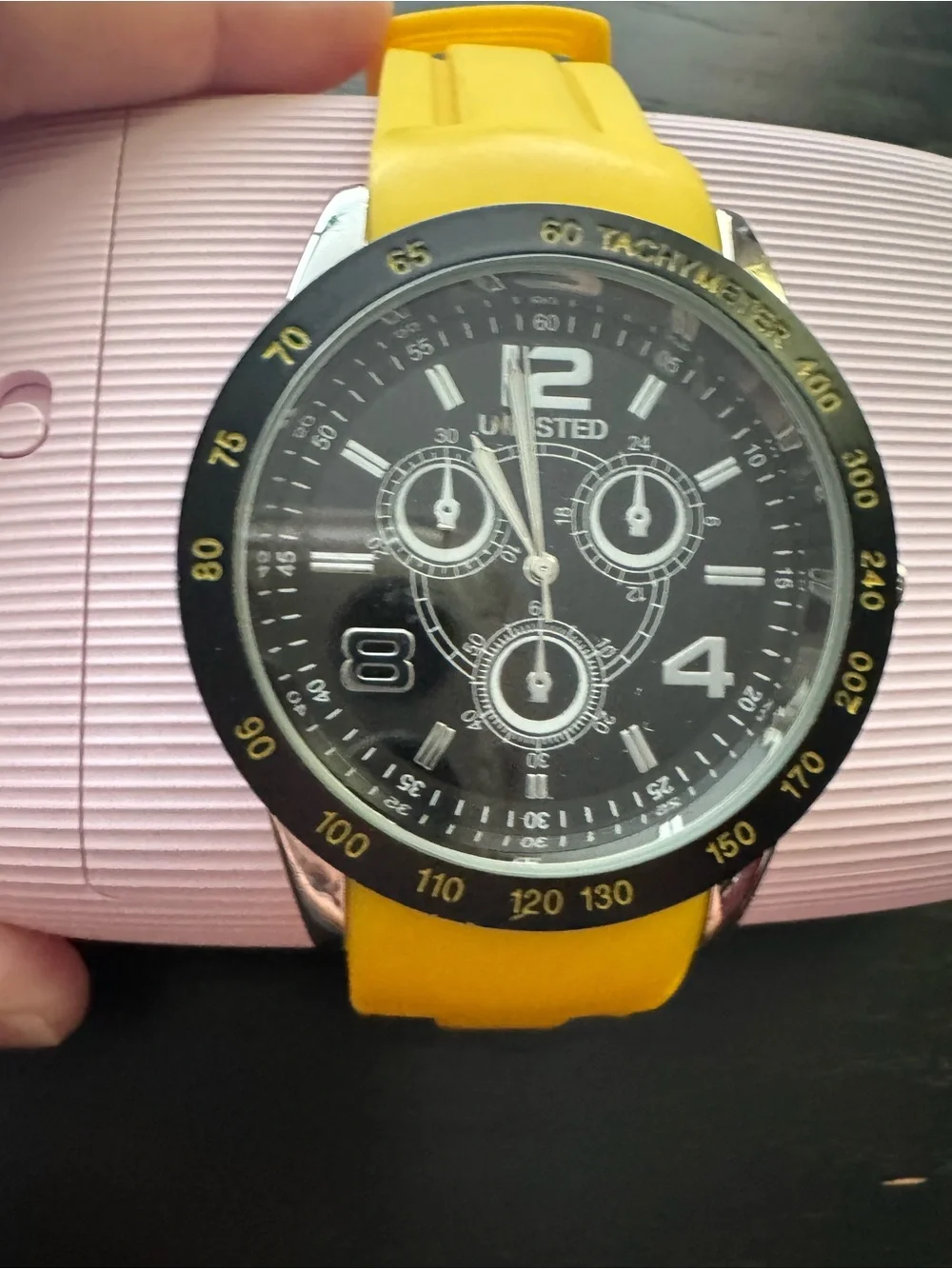 UNISTED Men's Yellow Band Chronographic Watch